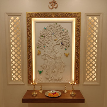 Radha Krishan Tree Stone Wall Mural