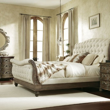 American Drew Jessica McClintock Sleigh Bedroom Set in Baroque