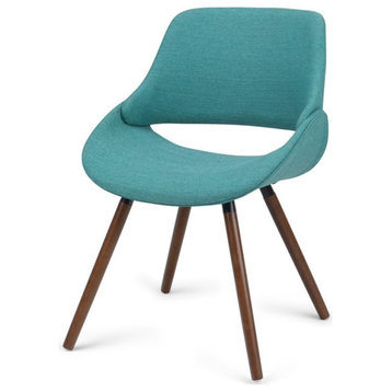 Simpli Home Malden Solid Wood Dining Chair in Turquoise Blue