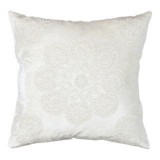 Down etc. 235tc Cotton-Covered Rectangle Pillow Insert Filled with Feathers and Down - 14 x 20, White