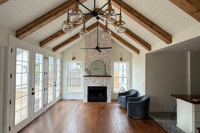 Inspiration for a living room remodel in Denver