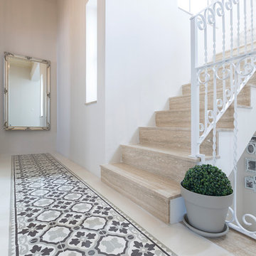 Neutral toned patterned tiles