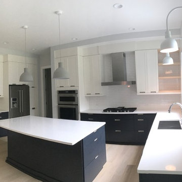 Modern Scandinavian Farmhouse | Black and White Kitchen