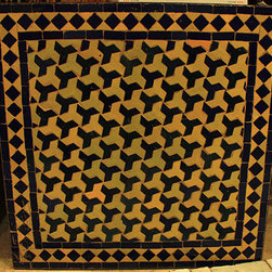Blue & Yellow Escher Pinwheel Square Table - Products