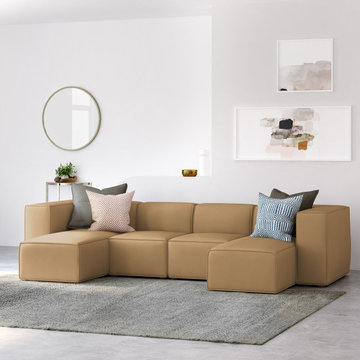 Feel Excellence: Varick Sofa in Marzipan Box Weave Linen