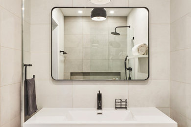 Inspiration for a contemporary home design remodel in New York