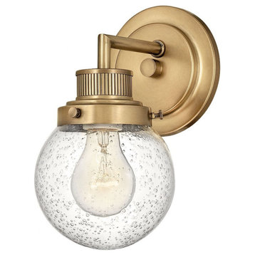 1 Light Bathroom Vanity-Heritage Brass Finish - Bathroom -Vanity lighting
