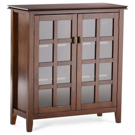 Artisan Solid Wood Medium Storage Cabinet, Russet Brown