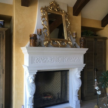 Venetian plaster on fireplaces