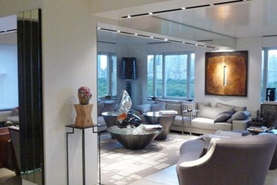Living room - contemporary living room idea in New York