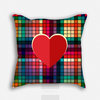 Checkers Heart Pillow Cover
