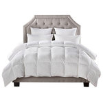 Egyptian Bedding - Luxurious White Down Alternative Comforter 750FP, 50 Oz, Full - Package contains One White LUXURIOUS Down Alternative Comforter in a beautiful zippered package with Polyester filling. Wrap yourself in these Superior Down Alternative Comforters that are truly worthy of a classy elegant suite, and are found in world class hotels. Comfort, quality and opulence set our Luxury Bedding in a class above the rest. The ultimate in luxury! this amazing light 750 + fill power luxurious down alternative comforter floats within a Premium Doubled Wrinkle Free Brushed Microfiber Comforter Shell.The result is a comforter so luxurious and soft, you will believe you are truly covering with a cloud, night after night. Warranty only when purchased from Egyptian Bedding Reseller.