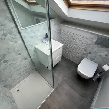 Luxurious marble loft shower room