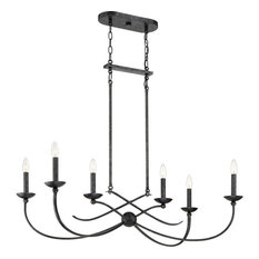 Quoizel Lighting - Calligraphy - 6 Light Island - 12 Inches high   Old Black