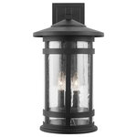 Capital Lighting - Capital Lighting Mission Hills 3 Light Outdoor Wall Lantern, Black - Part of the Mission Hills Collection