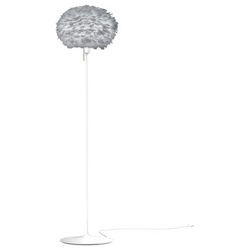 Eos Medium Floor Lamp, Gray/White