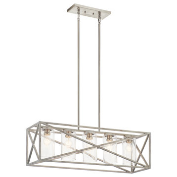 Moorgate 5-Light Rustic Chandelier in Distressed Antique White