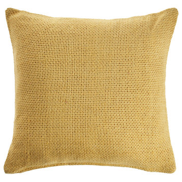 Textured Solid Throw Pillow, Gold