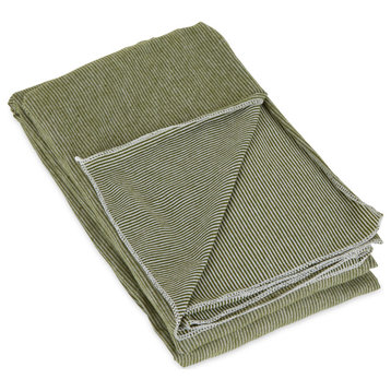 Jersey Stripe - Blanket Scarf - Olive Stripe