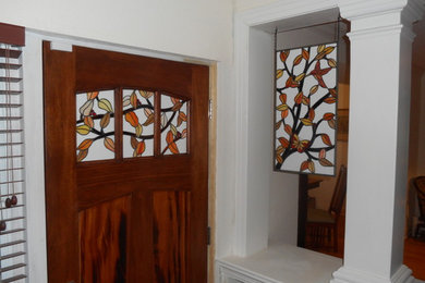 Stained glass for door and room divider
