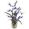 Dancing Lady Orchid Liquid Illusion Silk Flower Arrangement, Purple