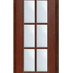 French House Single Door 80 Fiberglass 6 Lite Full Lite - Patio Doors