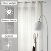 Sheer Window Curtain Panel - Elegant Drape for Home Decor, 95 x 55 Inches, Natural