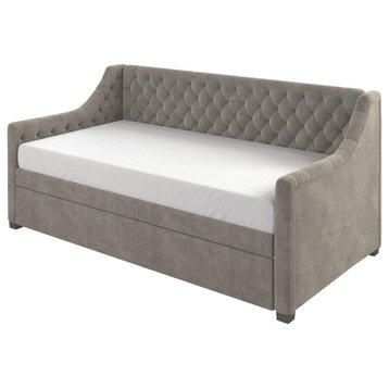 Diamond Tufted Upholstered Design Daybed and Trundle Set