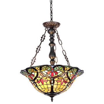 Bertram 3-Light Victorian Inverted Ceiling Pendant