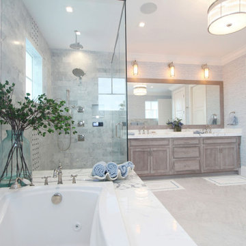 Coastal Master Bath with Integrated Lighting Control