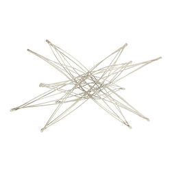 Decorative Abstract Star Sculpture in Silver-Finished Iron - Decorative Objects And Figurines
