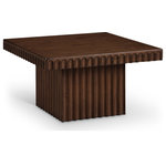 Meridian Furniture - Spencer Oak Veneer Coffee Table, Brown, 12" H, 1 Piece - Indulge in the allure of the Brown Oak Veneer Spencer Coffee Table by Meridian Furniture. Its captivating design and luxurious Brown Oak Veneer elevate any space with effortless elegance. Crafted with precision and durability in mind, this stunning piece becomes the focal point of gatherings, fostering moments of connection and warmth. Embrace sophistication and style with the Spencer Coffee Table, a testament to exquisite taste and timeless beauty.