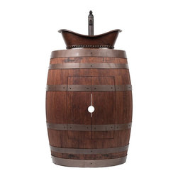 Premier - Wine Barrel Vanity Package with Bath Tub Vessel Sink and Vessel Filler Faucet... - Bathroom Vanities And Sink Consoles