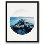 DDCG - Tranquility Circle Print 24x30 Black Floating Framed Canvas - Create a calming coastal oasis with this beach-inspired wall art. This nautical accessory helps make any home a beach house. Made ready to hang for your home, this wall art is durable and lightweight. The result is a beautiful piece of artwork that will add a touch of seaside sentiment to your home.