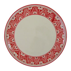Le Souk Ceramique - Round Stoneware Platter Nejma Design - Serving Dishes And Platters