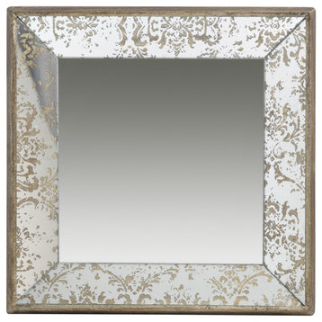 Dual-Purpose Wall Mirror, Gold and Mirrored