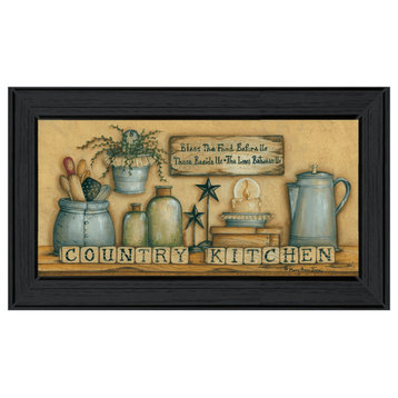 Country Kitchen 6 Black Framed Print Wall Art