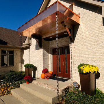 Unique copper entry roof