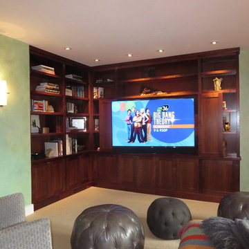Family Room Bookcse & TV Cabinet in Walnut