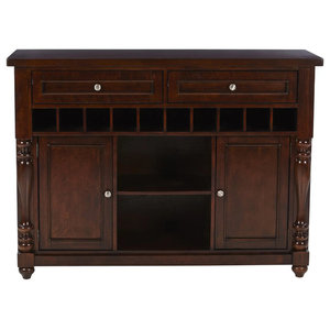sideboard table drawers console storage wood cherry