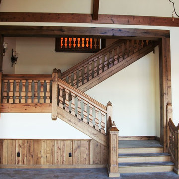 Custom Millwork featuring Salvaged Antique Oak, Inspired by French Pattern Books