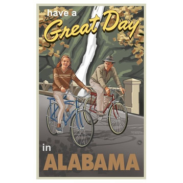 Paul A. Lanquist Couple Biking Alabama Art Print, 30"x45"
