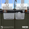 Karran Undermount Quartz 32" 60/40 Double Bowl Kitchen Sink, White