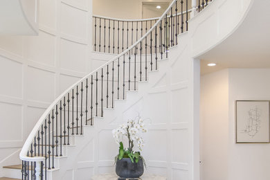 Inspiration for a traditional staircase in Los Angeles.