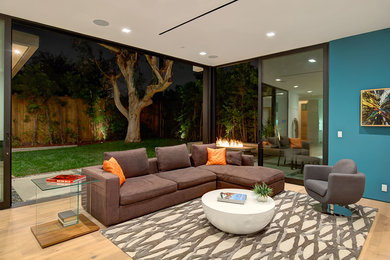 Example of a trendy family room design in Los Angeles