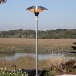 Round Stainless Steel Floor Halogen Patio Heater - Patio Heaters