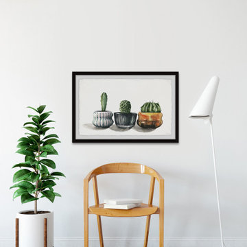 "Cactus on Point" Framed Painting Print