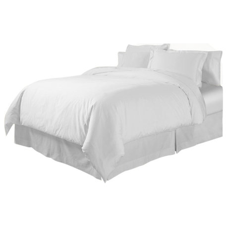 Pointehaven 400TC Duvet Set, White, Queen