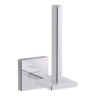 KOHLER Parallel Vibrant Brushed Nickel Wall Mount Single Post Toilet Paper  Holder in the Toilet Paper Holders department at