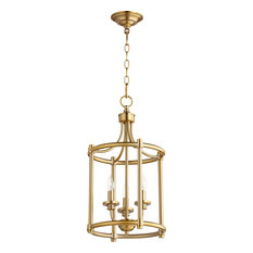 Rossington 3-Light Entry, Aged Brass